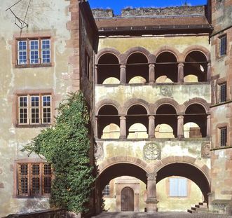 Arkadengänge am Gläsernen Saalbau von Schloss Heidelberg