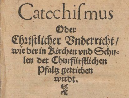 Titel des Heidelberger Katechismus von 1563