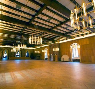 Innenansicht des Königssaals im Frauenzimmerbau von Schloss Heidelberg