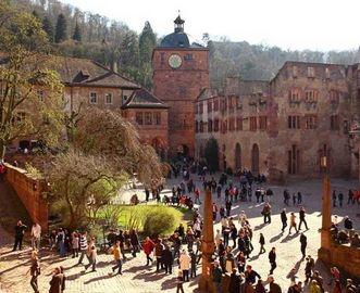 Visitors to Heidelberg Castle