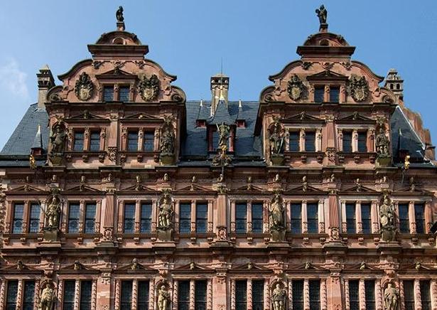 View of the Friedrich Building at Heidelberg Palace