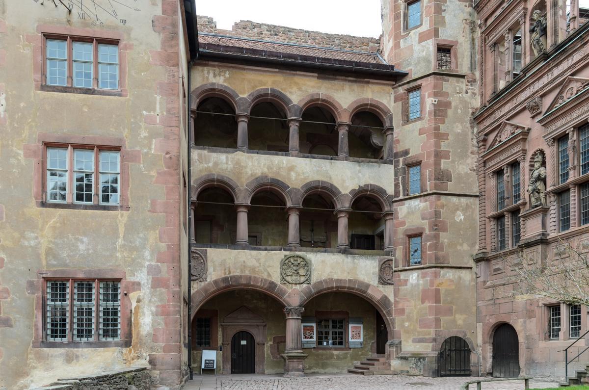 Detail des Gläsernen Saalbaus von Schloss Heidelberg