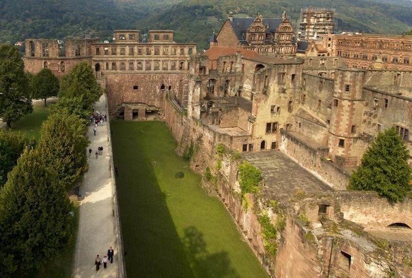 Vue des casemates du château de Heidelberg 