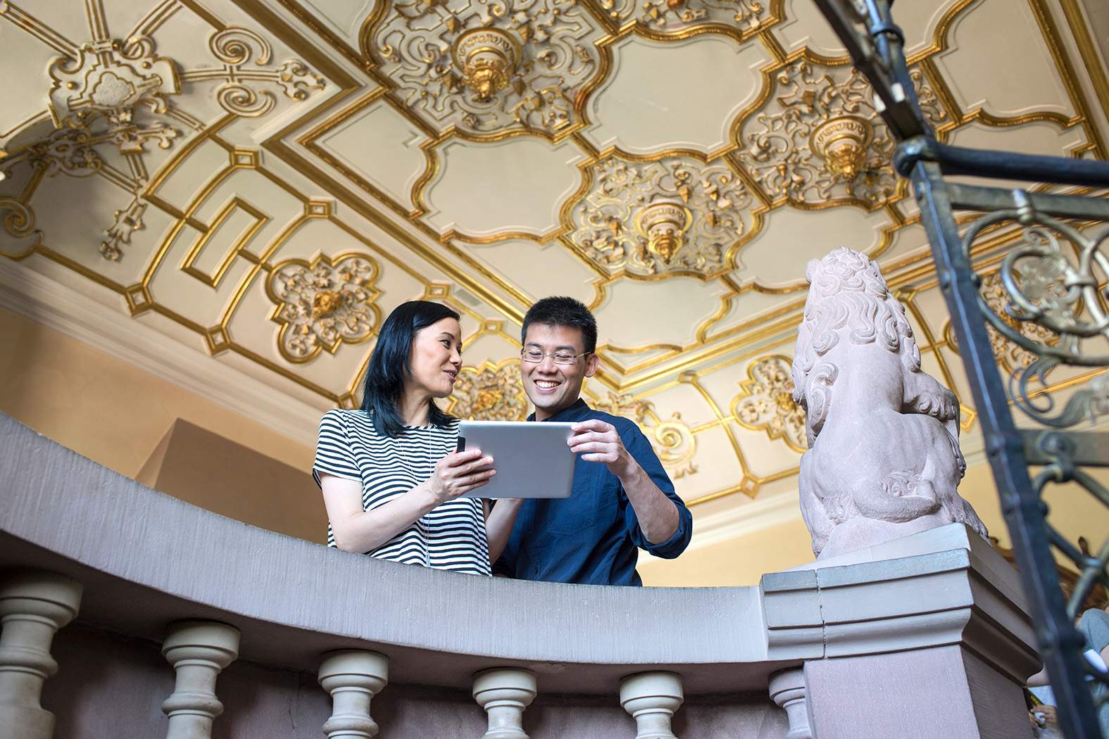 Besucher in Schloss Heidelberg