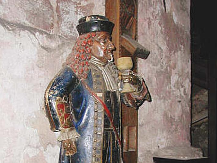 Statue des Zwergs Perkeo in Schloss Heidelberg