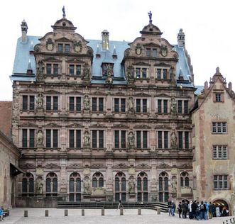 View of the Friedrich’s Wing  at Heidelberg Castle