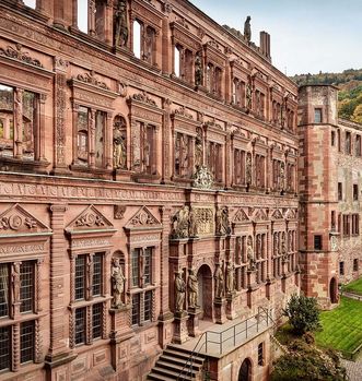 Der Ottheinrichsbau in Schloss Heidelberg