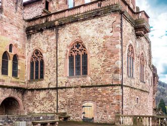 Schloss Heidelberg, Fassbau an der Neckarseite