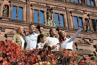 Visitors at Heidelberg Castle 