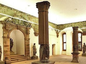 Interior of the Imperial Hall in the Ottheinrich’s Wing at Heidelberg Castle