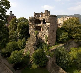 Ansicht des Krautturms von Schloss Heidelberg