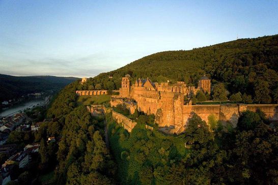 Schloss Heidelberg, Luftaufnahme des Schlosses