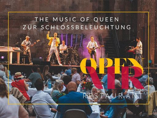 Event „The Music of Queen” zur Schlossbeleuchtung mit Open Air Restaurant