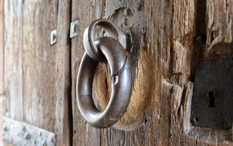 Iron ring on the gate tower at Heidelberg Castle