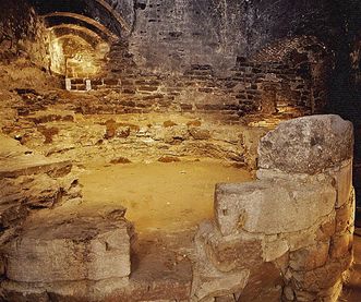 Innenansicht des Backhauses im Ökonomiebau von Schloss Heidelberg