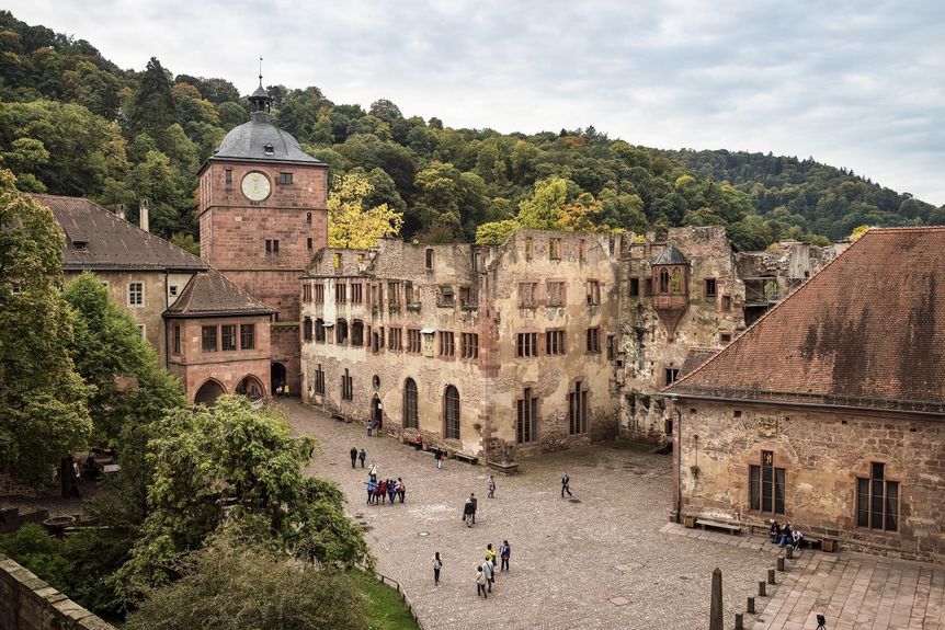 Schloss Heidelberg, Außen, Innenhof von Schloss Heidelberg