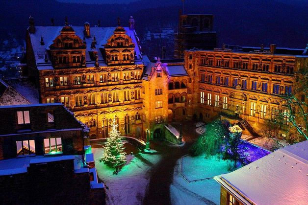 Heidelberg Palace at Christmastime