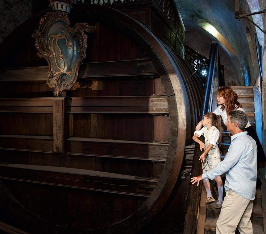 View of the (Great) Heidelberg Tun in the Barrel Building at Heidelberg Castle