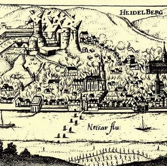 Darstellung des zerstörten Heidelberger Schloss