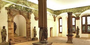 Interior of the Imperial Hall in the Ottheinrich’s Wing at Heidelberg Castle 