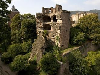 Ansicht des Krautturms von Schloss Heidelberg