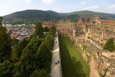 Schloss Heidelberg, Luftaufnahme; Foto: Staatliche Schlösser und Gärten Baden-Württemberg, Achim Mende