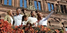 Besucher in Schloss Heidelberg