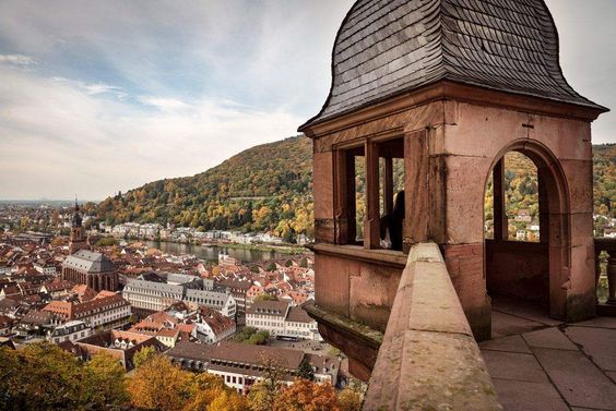 Schloss Heidelberg, Blick auf Heidelberg