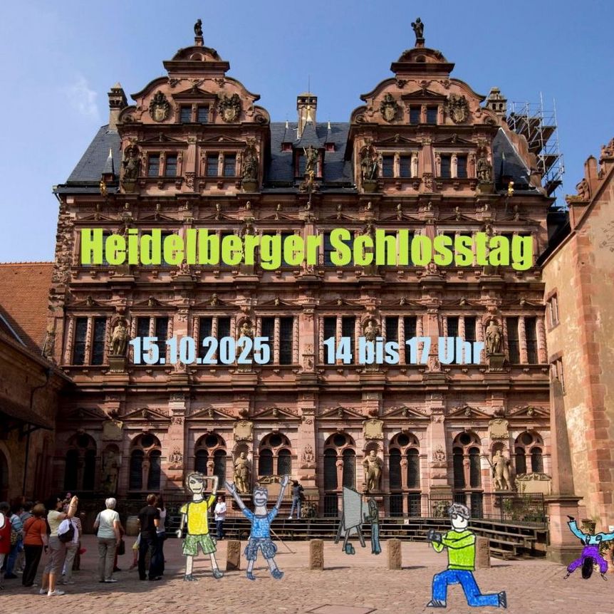 Schloss Heidelberg, Friedrichsbau, grafisch bearbeitet