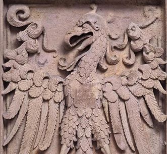 Coat of arms relief of King Ruprecht I, on the Ruprecht’s Wing at Heidelberg Castle