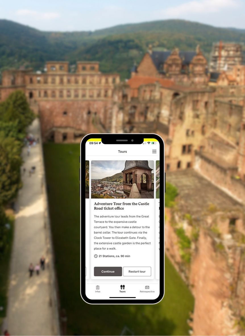 Heidelberg Castle, discovery tour starting page