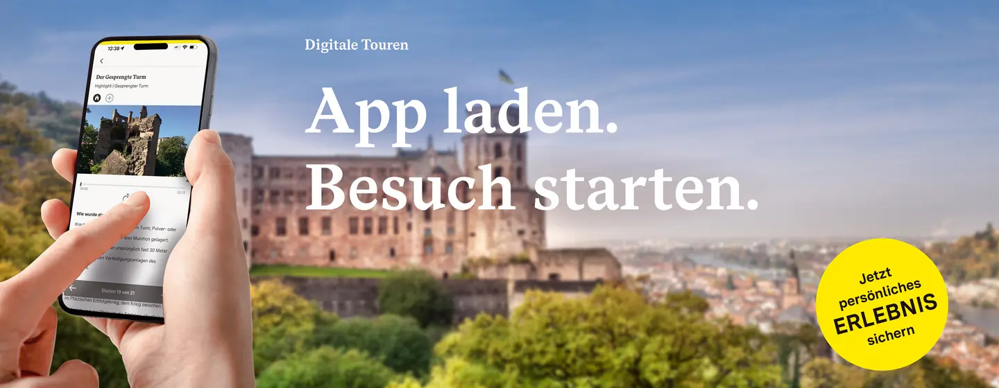 Schloss Heidelberg, Digitale Tour Werbebanner App
