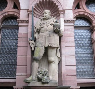 Prince-Elector Friedrich III, statue on the Friedrich Building at Heidelberg Palace