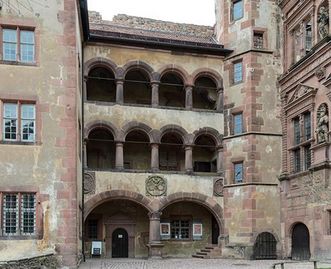Detail des Gläsernen Saalbaus von Schloss Heidelberg